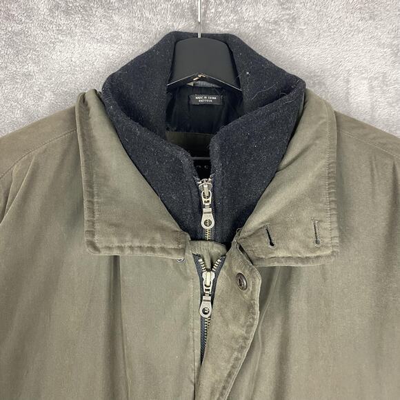 Baracuta Jacket Mens XL Green Quilted Lined Full Zip Coat Removable Liner Parka - Picture 3 of 16